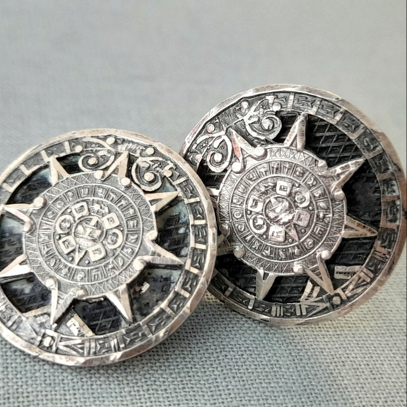 mexico 925 Other - 925 Sterling Silver Calendar Cufflinks Mexico